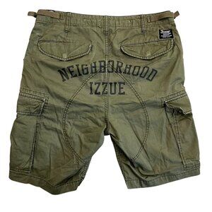 Neighborhood x NHIZ Izzue Mens Cargo Shorts Green L Streetwear Military Utility